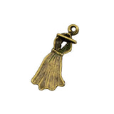 80pcs Antique Bronze Long Dress Charms Pendant