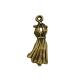 80pcs Antique Bronze Long Dress Charms Pendant