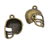 80pcs Football Helmet Charms Pendant 20x15mm