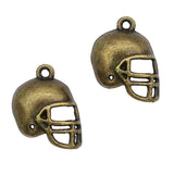 80pcs Football Helmet Charms Pendant 20x15mm
