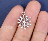 80pcs Tibetan Silver Snowflake Charms Pendant 20x15mm