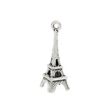 80pcs Tibetan Silver 3D Eiffel Tower Charms Pendant DIY Bracelet Necklace