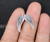 80pcs Tibetan Silver Angel Wing Charms Pendant
