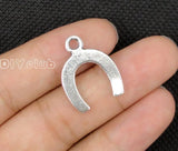 80pcs Tibetan Silver/Bronze HorseShoe Charms Pendant 23x18mm