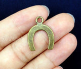 80pcs Tibetan Silver/Bronze HorseShoe Charms Pendant 23x18mm