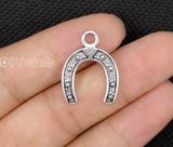 80pcs Tibetan Silver/Bronze HorseShoe Charms Pendant 23x18mm