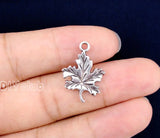 80pcs Antique Tibetan Silver Maple Leaf Charms Pendant