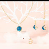 80pcs Starry Sky Alloy Enamel Pendants Moon Sun Charms DIY Crafts Decor