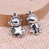 80pcs Astronaut Charms 18x10mm DIY Jewelry Findings Antique Silver Alloy
