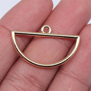 80pcs Geometric Charms For Earring Making High KC Accessories 30x19mm