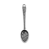 80pcs Antique Silver Spoon Pendant for Jewelry Making DIY Craft Charms