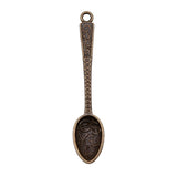80pcs Antique Silver Spoon Pendant for Jewelry Making DIY Craft Charms