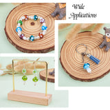 80 Lampwork Glass Mushroom Beads with Elastic Crystal Thread