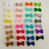 80 Pcs Mini Fabric Ribbon Bow Tie/Tiny Satin Bows 20mmx12mm