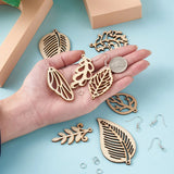 80pcs Hollow Earring Kit With Wooden Pendants and Charms