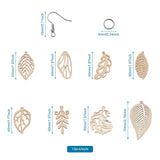 80pcs Hollow Earring Kit With Wooden Pendants and Charms