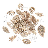 80pcs Hollow Earring Kit With Wooden Pendants and Charms