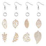 80pcs Hollow Earring Kit With Wooden Pendants and Charms
