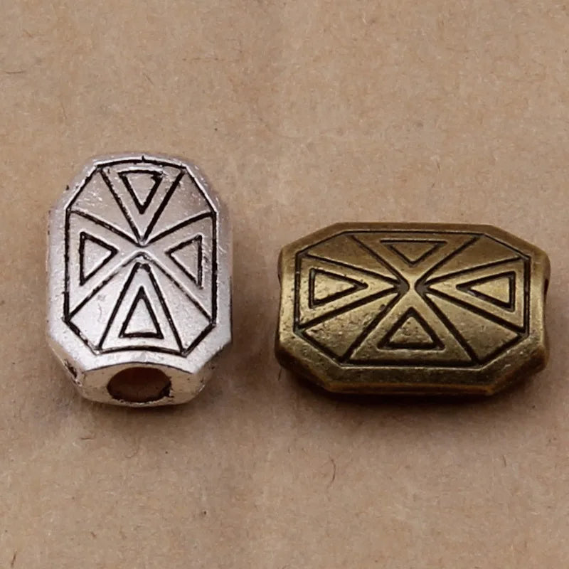 80pcs Vintage Flat Beads DIY Jewelry Accessories