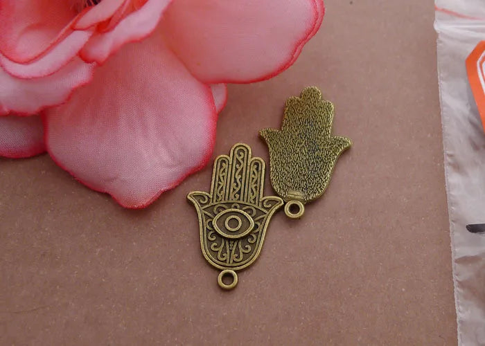80pcs Vintage Hand Charm DIY Jewelry Accessories