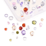 80pcs CZ Cabochons Crystal Faceted for Jewelry Making Party