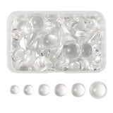 80pcs/box Glass Cabochons for DIY Jewelry 12-25mm