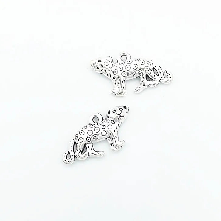 80pcs Leopard Craft Charms Pendants for Jewelry Making