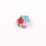 80pcs Mixed Enamel Flower Bee Pig Fox Charms for 8mm Strips Pet Dog Cat