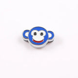 80pcs Mixed Enamel Flower Bee Pig Fox Charms for 8mm Strips Pet Dog Cat