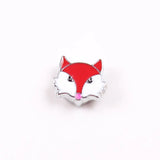 80pcs Mixed Enamel Flower Bee Pig Fox Charms for 8mm Strips Pet Dog Cat