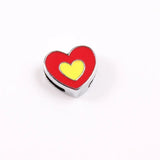 80pcs Mixed Enamel Flower Bee Pig Fox Charms for 8mm Strips Pet Dog Cat