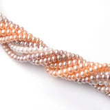 80pcs Flat Natural Freshwater Pearls Round Cultured Beads For Jewelry Making