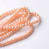 80pcs Flat Natural Freshwater Pearls Round Cultured Beads For Jewelry Making