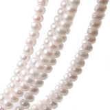 80pcs Flat Natural Freshwater Pearls Round Cultured Beads For Jewelry Making