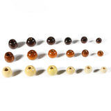 80pcs Round Wood Beads for DIY Jewelry 8-17MM