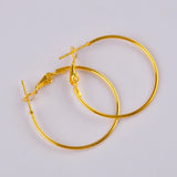 80pcs Plated 40mm Ring Earring Hooks Circle Earrings Hoop Earring Findings