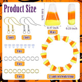 81-Pack Halloween Glass Candy Corn Beads And Earrings Set