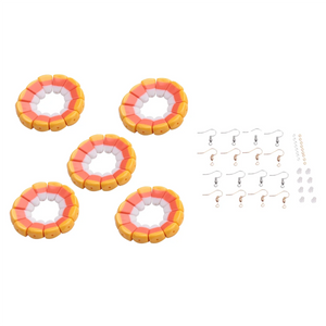 81-Pack Resin Corn Beads and Earrings Set for Jewelry Making