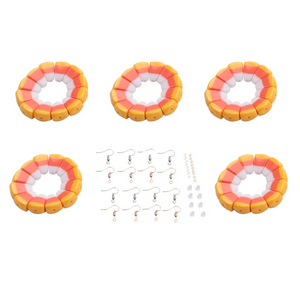 81-Pack Resin Corn Beads and Earrings Set for Jewelry Making