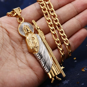 Stainless Steel Jude Thaddeus Necklace Christian