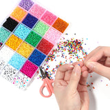 8200pcs 3mm Mixed Letter Czech Glass Seed Beads for Jewelry Making