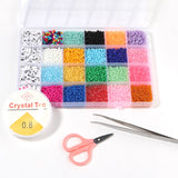 8200pcs 3mm Mixed Letter Czech Glass Seed Beads for Jewelry Making