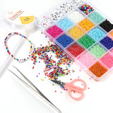 8200pcs 3mm Mixed Letter Czech Glass Seed Beads for Jewelry Making
