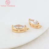 4PCS 12x5MM 24K Champagne Plated Horse Eye Shape Charms Pendants