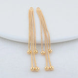 82MM 14K Brass Snake Chain Tassel Charms Pendants