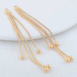 82MM 14K Brass Snake Chain Tassel Charms Pendants