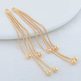 82MM 14K Brass Snake Chain Tassel Charms Pendants