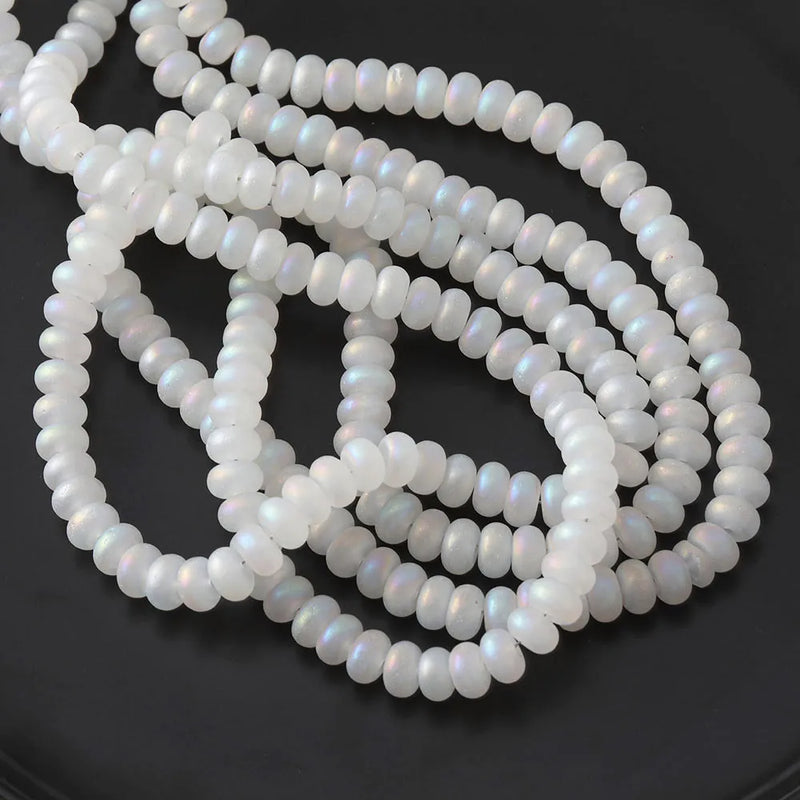 82PCS Frosted Glass Beads Bracelets DIY Beaded Necklaces