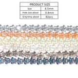 82pcs Plating Glass Five-pointed Star Beads for Jewelry DIY