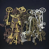 83-21mm 20pcs Retro Key Phone Case Drip Glue Steampunk Accessories